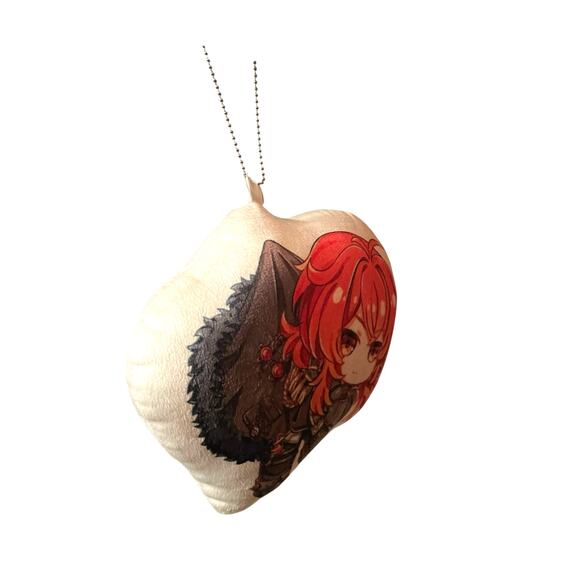 Diluc from the game Genshin Impact plushie with chain Chibi style.Collectable. - Picture 3 of 5